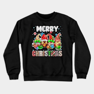 Merry Christmas Gnome Family Funny Xmas Tree Women Men Kids Crewneck Sweatshirt